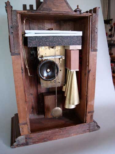 Trumpeter clock inside